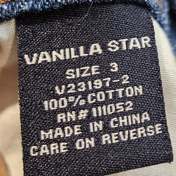 Vanilla Star 90s Boyfriend Straight Leg Medium Blue Jeans Distressing Size 3 - Picture 2 of 13